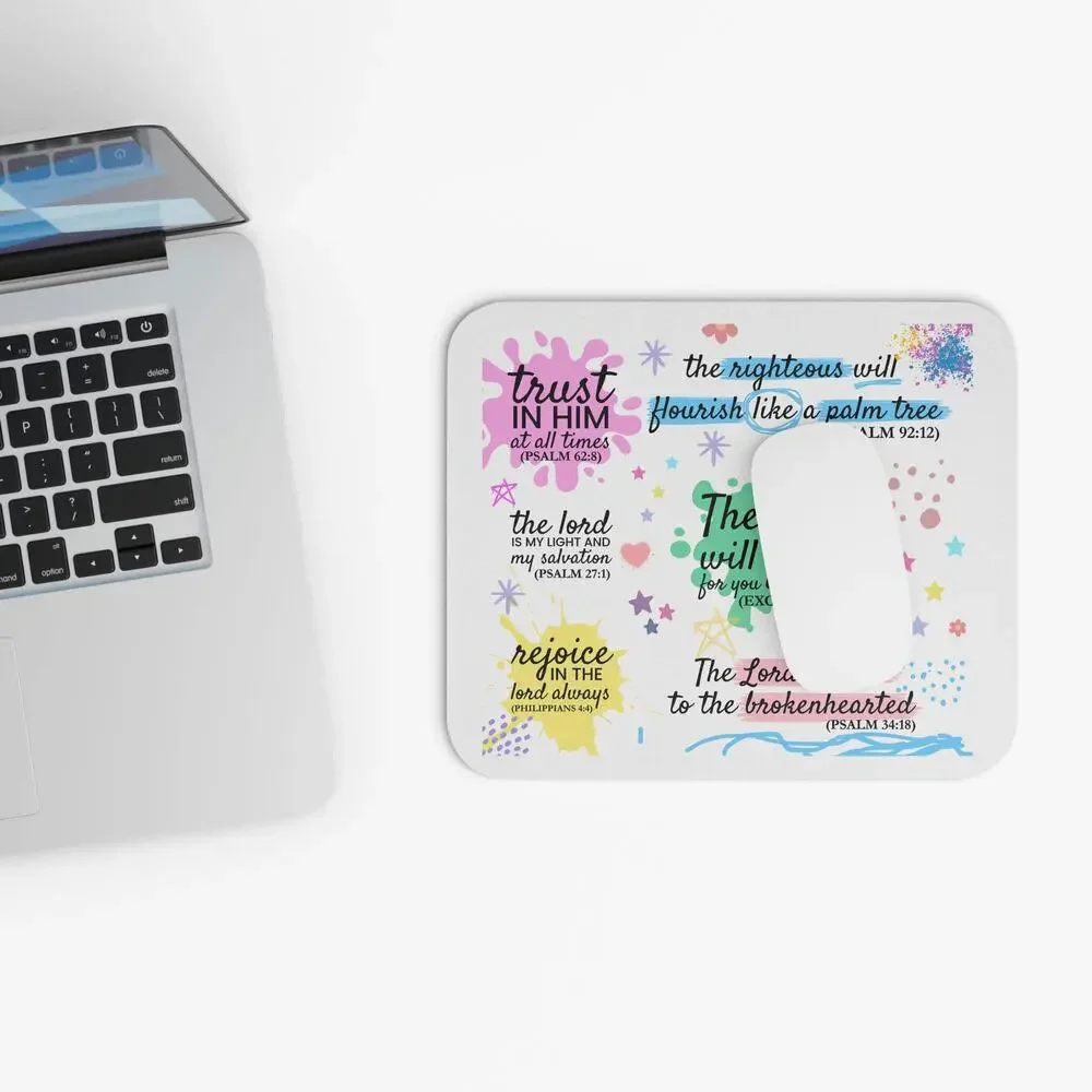 Christian Scripture Verses Mouse Pad | Inspirational Bible Quotes, Psalm & Exod